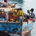Boot im Hafen von Sansibar